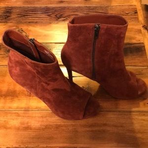 Steve Madden open toe stiletto booties